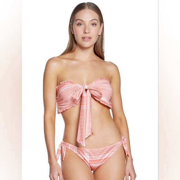 BANDEAU TIE FRONT 2 PIECE BIKINI Size XL New by PHAX FEMININITY - Picture 3 of 13